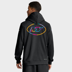 New York Jets 2025 NFL Crucial Catch Sideline Standard Issue Dri-FIT Hoodie - Black Hoodies
