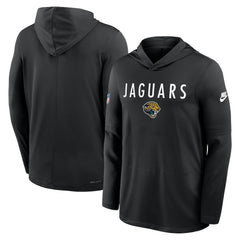 Jacksonville Jaguars Sideline Pass Accuracy Dri-FIT Long Sleeve Hoodie T-Shirt - Black Hoodies
