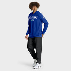 Seattle Seahawks Sideline Pass Accuracy Dri-FIT Long Sleeve Hoodie T-Shirt - Royal Hoodies