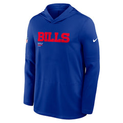 Buffalo Bills Sideline Pure Fury Performance Long Sleeve Hoodie T-Shirt - Royal Hoodies