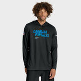 Carolina Panthers Sideline Pure Fury Performance Long Sleeve Hoodie T-Shirt - Black Hoodies