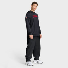 Houston Texans Sideline Pure Fury Performance Long Sleeve Hoodie T-Shirt - Navy Hoodies