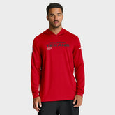 Houston Texans Sideline Pure Fury Performance Long Sleeve Hoodie T-Shirt - Red Hoodies
