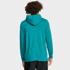 Miami Dolphins Sideline Pure Fury Performance Long Sleeve Hoodie T-Shirt - Aqua Hoodies