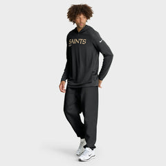 New Orleans Saints Sideline Pure Fury Performance Long Sleeve Hoodie T-Shirt - Black Hoodies
