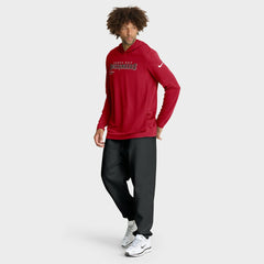 Tampa Bay Buccaneers Sideline Pure Fury Performance Long Sleeve Hoodie T-Shirt - Red Hoodies