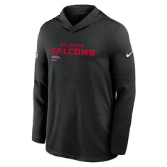 Atlanta Falcons Sideline Pure Fury Performance Long Sleeve Hoodie T-Shirt - Black Hoodies