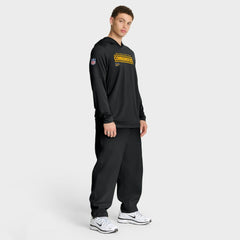 Washington Commanders Sideline Pure Fury Performance Long Sleeve Hoodie T-Shirt - Black Hoodies