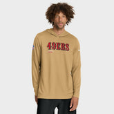 San Francisco 49ers Sideline Pure Fury Performance Long Sleeve Hoodie T-Shirt - Gold Hoodies
