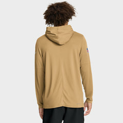 San Francisco 49ers Sideline Pure Fury Performance Long Sleeve Hoodie T-Shirt - Gold Hoodies