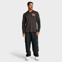 Cleveland Browns Sideline Dri-FIT Half-Zip Pullover - Brown Pullover