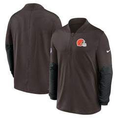 Cleveland Browns Sideline Dri-FIT Half-Zip Pullover - Brown Pullover