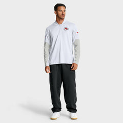 Kansas City Chiefs Sideline Dri-FIT Half-Zip Pullover - White Pullover