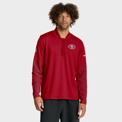 San Francisco 49ers Sideline Dri-FIT Half-Zip Pullover - Scarlet Pullover