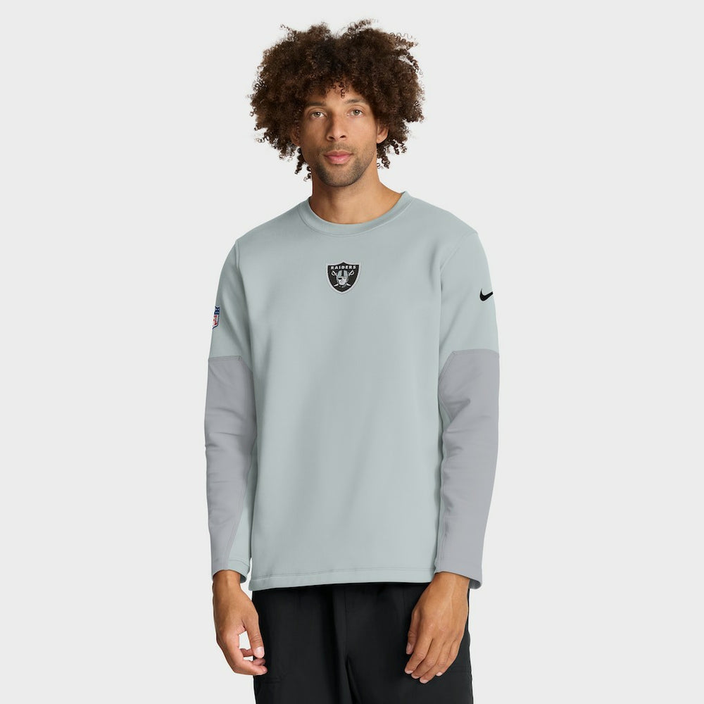 Las Vegas Raiders Sideline Coach Therma-FIT Long Sleeve T-Shirt - Silver T-shirts