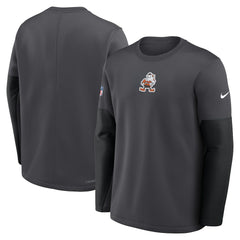 Cleveland Browns Sideline Coach Therma-FIT Long Sleeve T-Shirt - Anthracite T-shirts