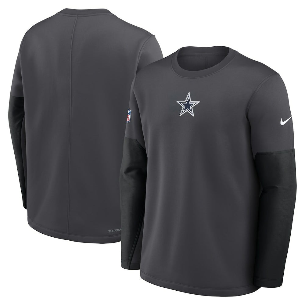 Dallas Cowboys Sideline Coach Therma-FIT Long Sleeve T-Shirt - Anthracite T-shirts