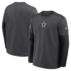 Dallas Cowboys Sideline Coach Therma-FIT Long Sleeve T-Shirt - Anthracite T-shirts
