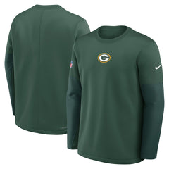Green Bay Packers Sideline Coach Therma-FIT Long Sleeve T-Shirt - Green T-shirts