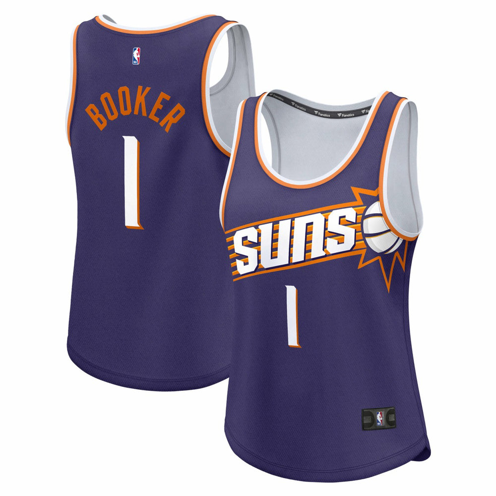 Devin Booker Phoenix Suns Women's Fast Break Player Jersey Icon Edition Purple - Fanatics