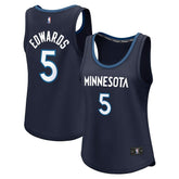 Anthony Edwards Minnesota Timberwolves Women's Fast Break Player Jersey Icon Edition Navy - Fanatics