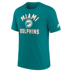 Miami Dolphins Favorable Timeline Tri-Blend T-Shirt - Aqua T-shirts