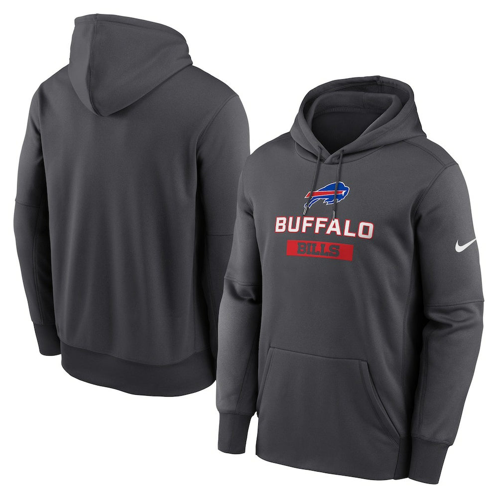 Buffalo Bills Toss Sweep Performance Pullover Hoodie - Anthracite Hoodies