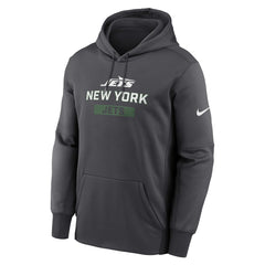 New York Jets Toss Sweep Performance Pullover Hoodie - Anthracite Hoodies
