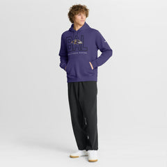 Baltimore Ravens Busted Play Club Fleece Pullover Hoodie - Purple Hoodies