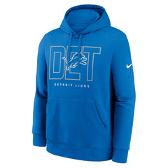 Detroit Lions Busted Play Club Fleece Pullover Hoodie - Blue Hoodies