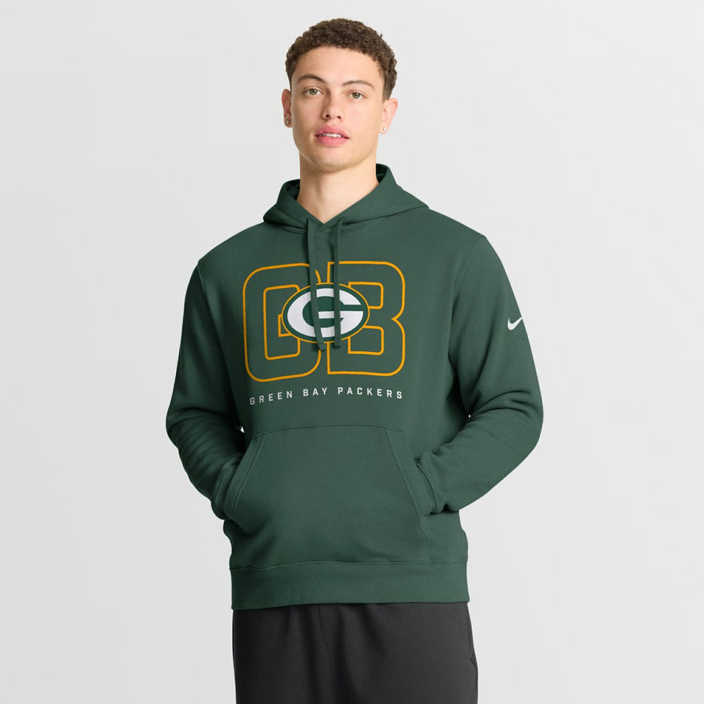 Green Bay Packers Busted Play Club Fleece Pullover Hoodie - Green Hoodies