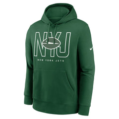 New York Jets Busted Play Club Fleece Pullover Hoodie - Green Hoodies