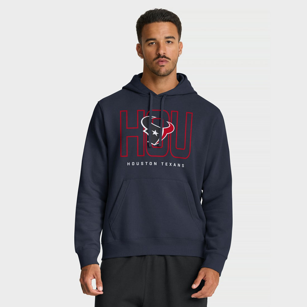Houston Texans Busted Play Club Fleece Pullover Hoodie - Navy Hoodies
