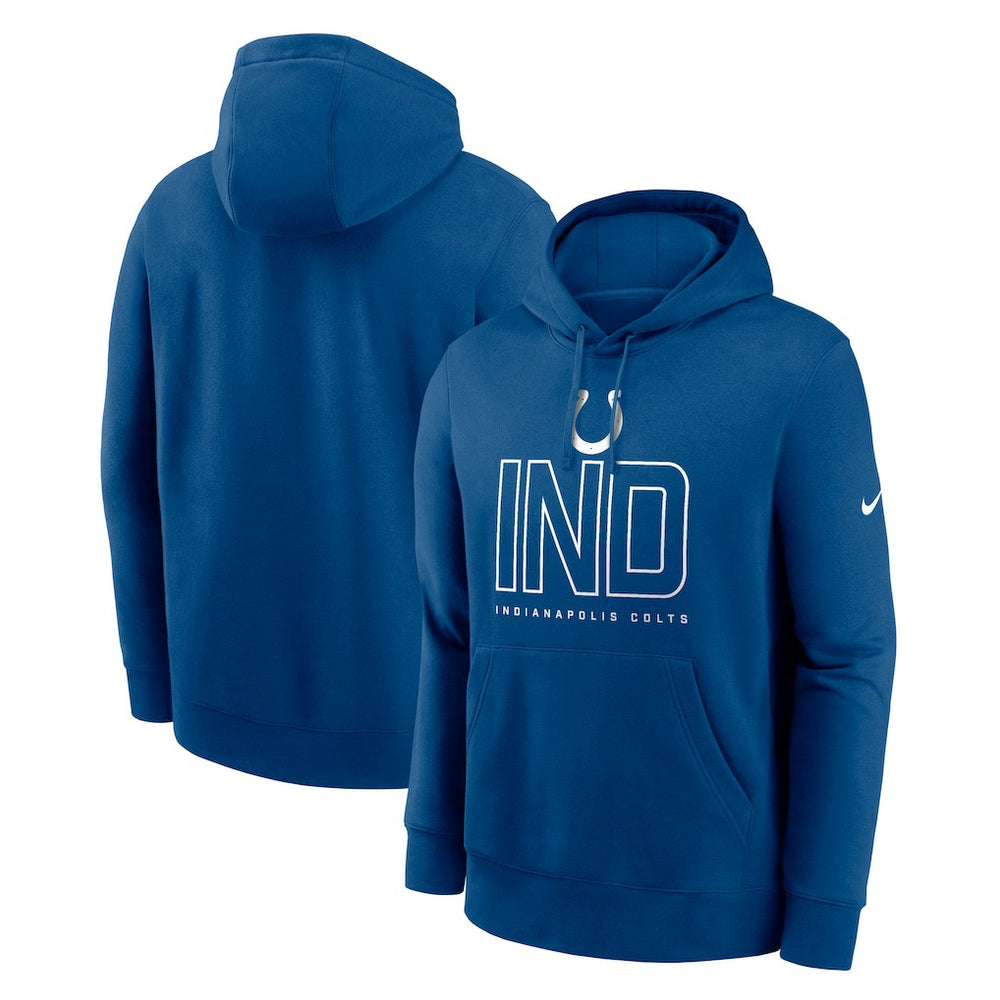 Indianapolis Colts Busted Play Club Fleece Pullover Hoodie - Royal Hoodies