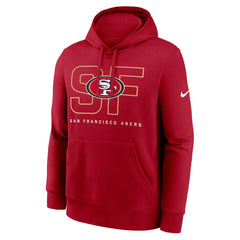 San Francisco 49ers Busted Play Club Fleece Pullover Hoodie - Scarlet Hoodies