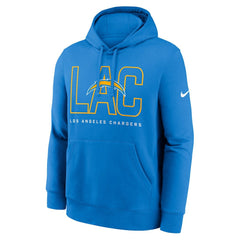 Los Angeles Chargers Busted Play Club Fleece Pullover Hoodie - Powder Blue Hoodies