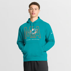 Miami Dolphins Busted Play Club Fleece Pullover Hoodie - Aqua Hoodies
