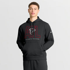 Atlanta Falcons Busted Play Club Fleece Pullover Hoodie - Black Hoodies