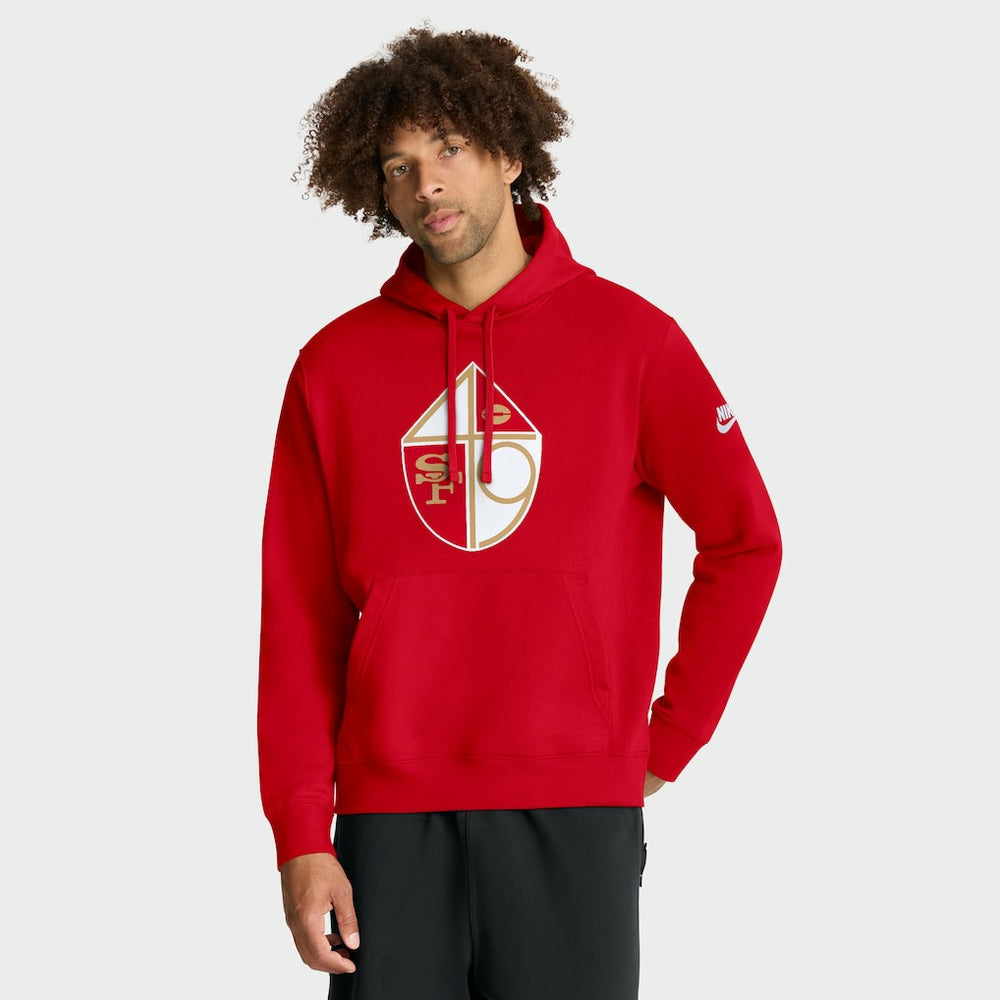 San Francisco 49ers Club Fleece Pullover Hoodie - Scarlet Hoodies