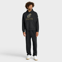 New Orleans Saints Best Season Rewind Club Pullover Hoodie - Black Hoodies