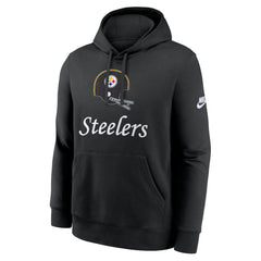 Pittsburgh Steelers Best Season Rewind Club Pullover Hoodie - Black Hoodies