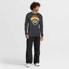 Green Bay Packers Primetime Legend Icon Performance Long Sleeve T-Shirt - Anthracite T-shirts