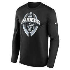Las Vegas Raiders Primetime Legend Icon Performance Long Sleeve T-Shirt - Black T-shirts