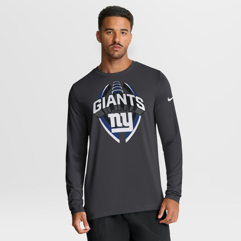 New York Giants Primetime Legend Icon Performance Long Sleeve T-Shirt - Anthracite T-shirts