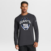 New York Giants Primetime Legend Icon Performance Long Sleeve T-Shirt - Anthracite T-shirts