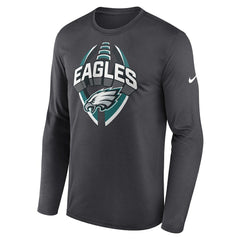 Philadelphia Eagles Primetime Legend Icon Performance Long Sleeve T-Shirt - Anthracite T-shirts