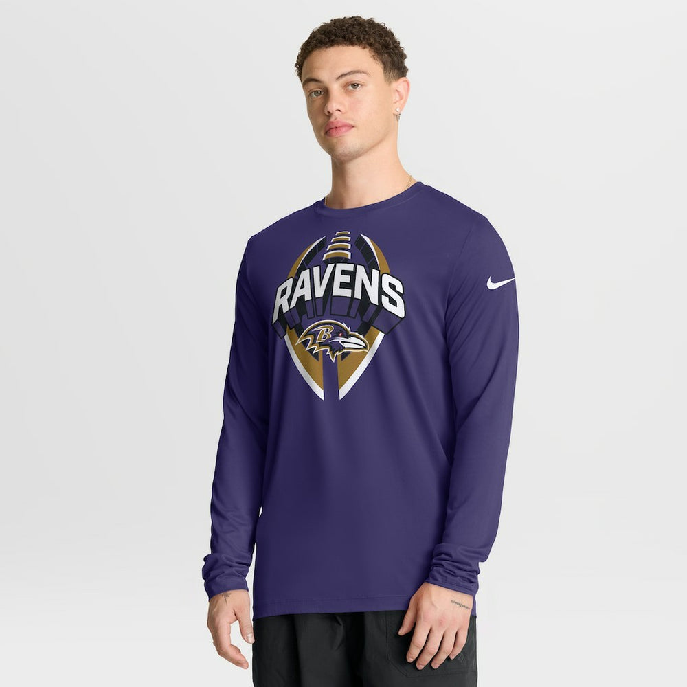 Baltimore Ravens Primetime Legend Icon Performance Long Sleeve T-Shirt - Purple T-shirts