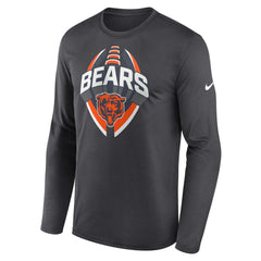 Chicago Bears Primetime Legend Icon Performance Long Sleeve T-Shirt - Anthracite T-shirts