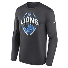 Detroit Lions Primetime Legend Icon Performance Long Sleeve T-Shirt - Anthracite T-shirts