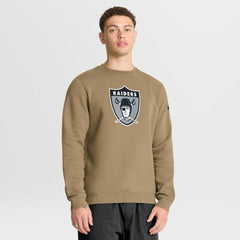 Las Vegas Raiders Swing Pass Rewind Club Pullover Sweatshirt - Tan Pullover